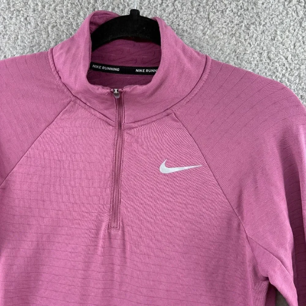 Nike Therma-Fit Element Long Sleeve Athletic Shirt in Purple Size Small Running